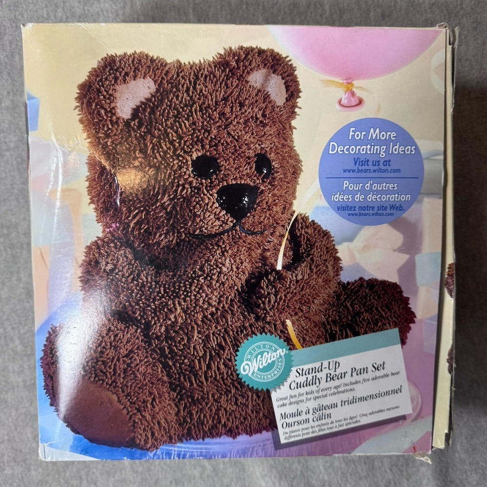 VTG Wilton Stand-Up Cuddly Bear Cake Pan Set - 3D Bear Cake Pan -  2105-603